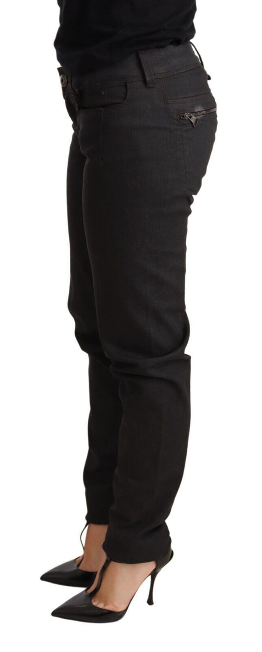 Jeans skinny slim a vita bassa neri Ermanno Scervino in cotone