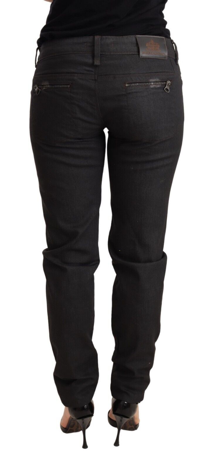 Jeans skinny slim a vita bassa neri Ermanno Scervino in cotone