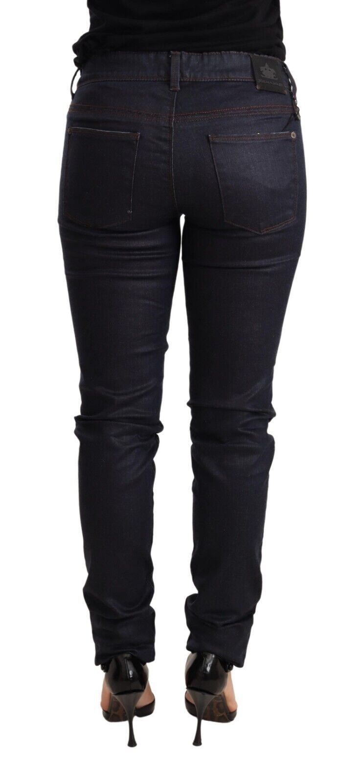 Jeans skinny slim a vita bassa blu Ermanno Scervino in cotone