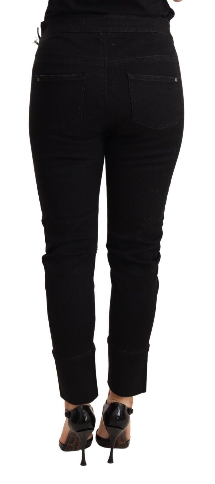 Jeans skinny slim a vita bassa neri Ermanno Scervino in cotone