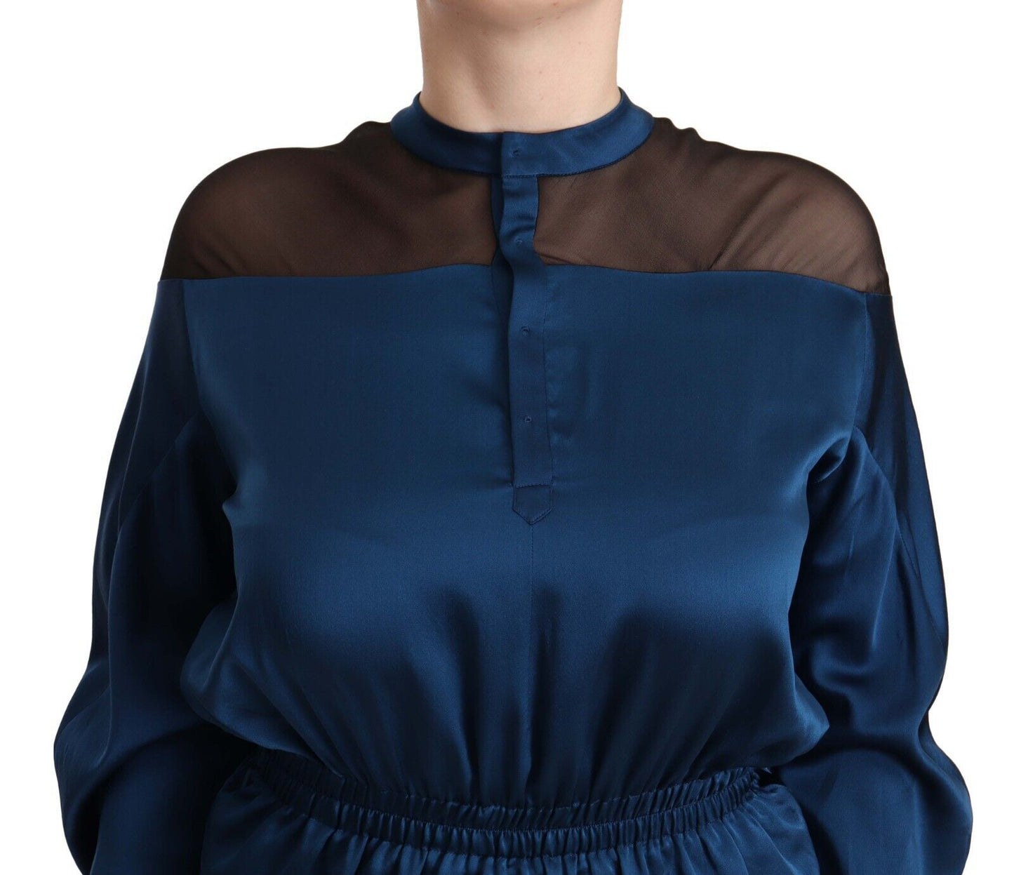 Masha Ma blusa in seta con maniche lunghe e vita elasticizzata