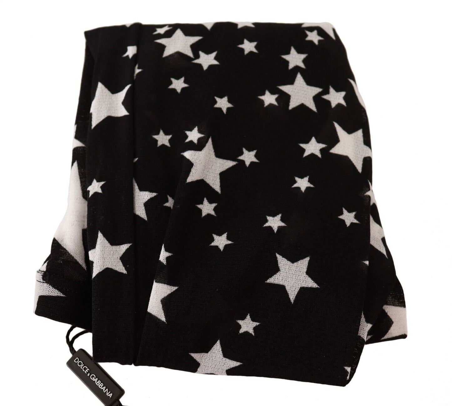 Calze di nylon con stampa stelle bianche e nere Dolce & Gabbana