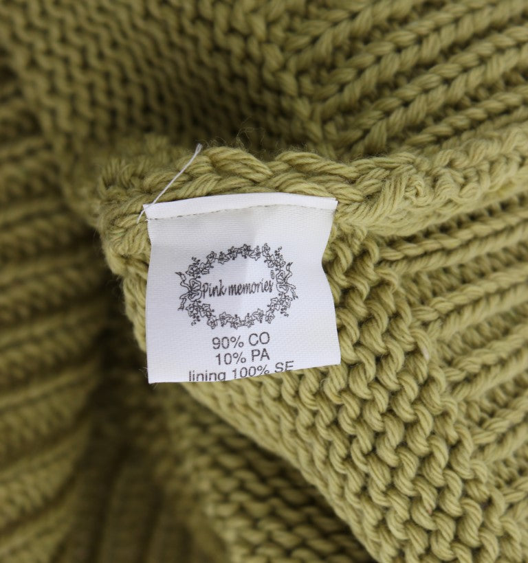 PINK MEMORIES Maglione senza maniche in maglia di misto cotone verde