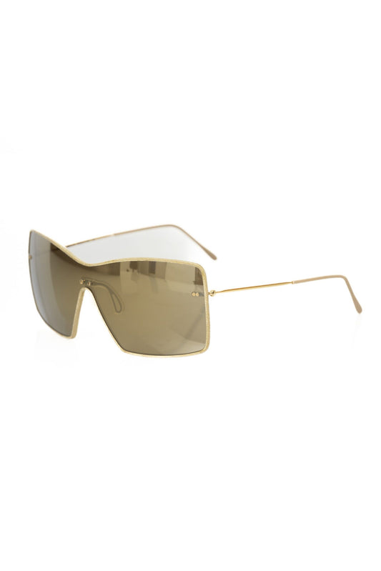 Occhiali da sole da donna Frankie Morello in fibra metallizzata oro