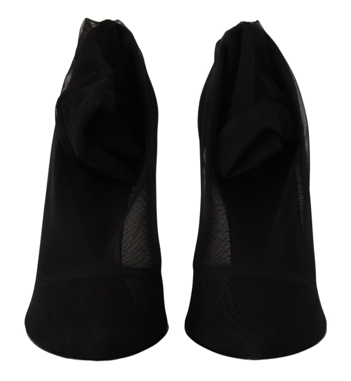 Dolce & Gabbana - Stivali neri elasticizzati in tulle