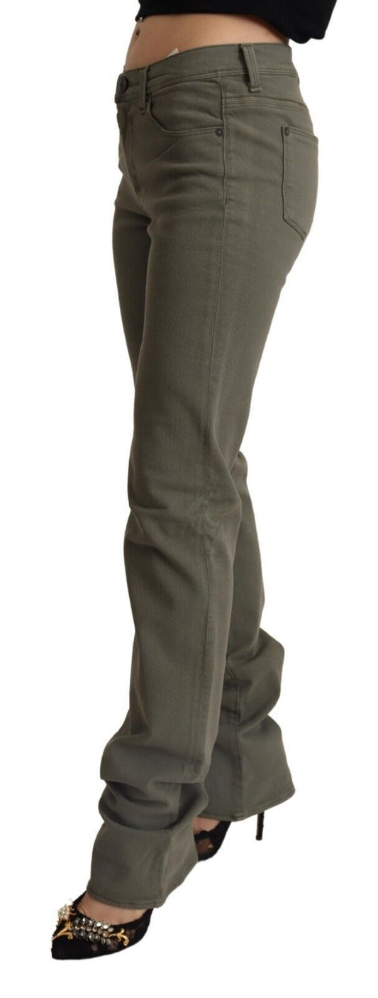 Jeans skinny in cotone a vita bassa grigio Ermanno Scervino
