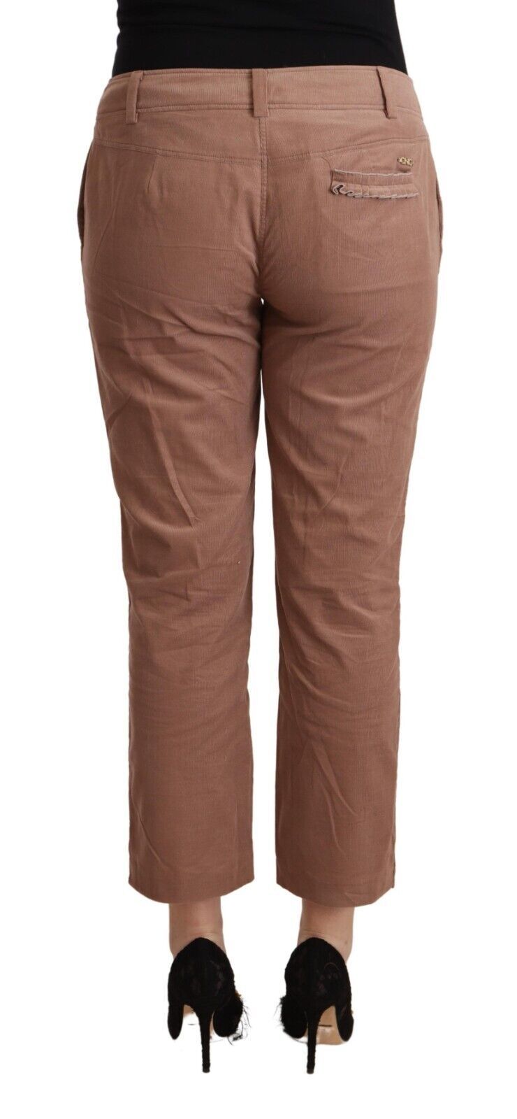 Pantaloni corti affusolati in cotone marrone Costume National