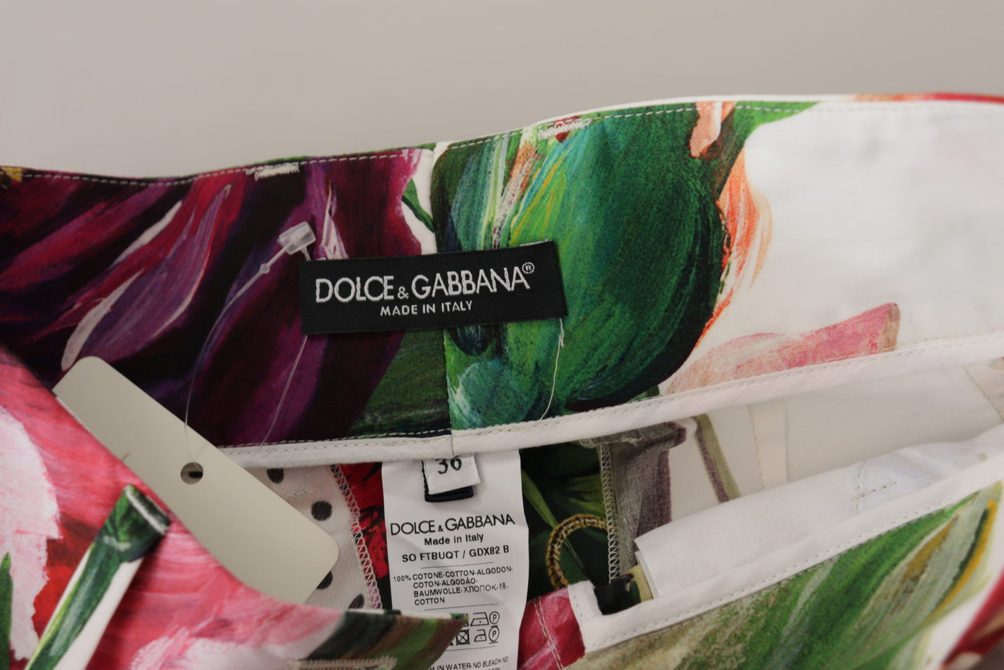 Pantaloncini corti a vita alta multicolore Dolce & Gabbana