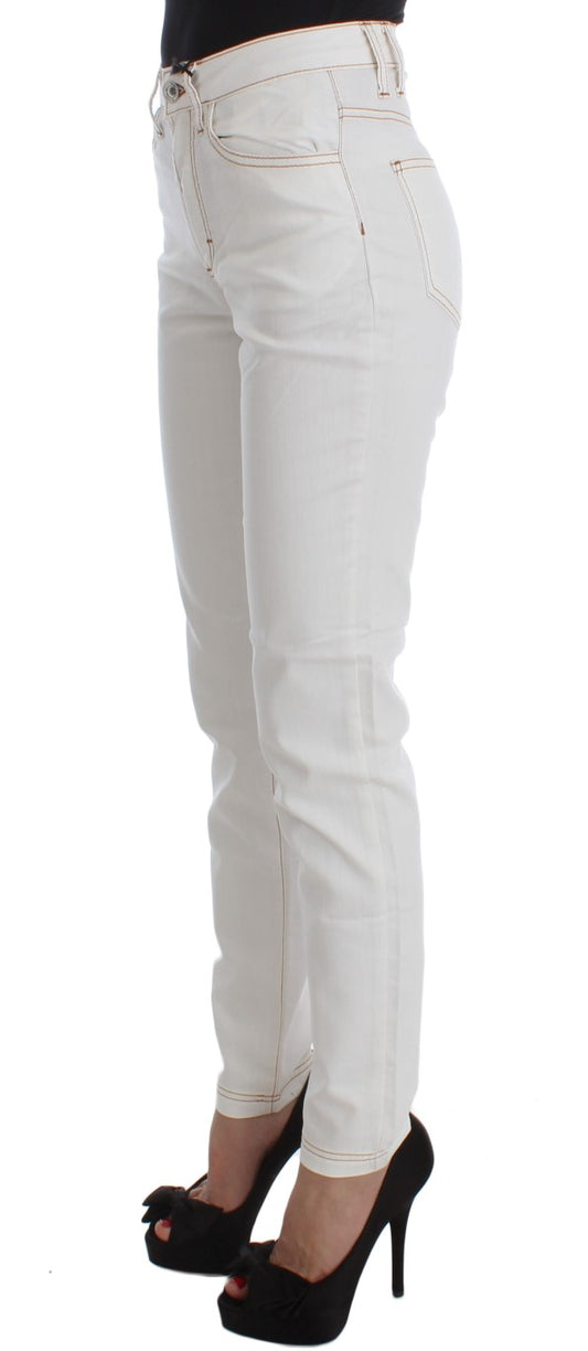 Jeans slim fit in misto cotone bianco Cavalli