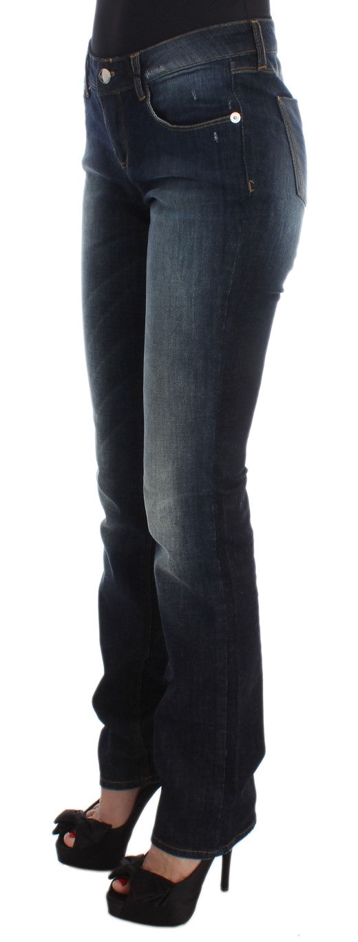 Jeans bootcut slim fit in cotone blu Costume National