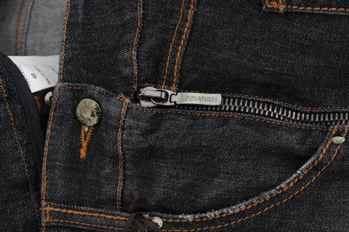 Jeans slim fit in denim Ermanno Scervino in cotone grigio