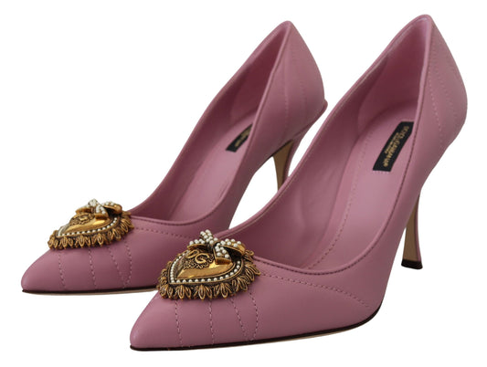 Scarpe con tacco a spillo DEVOTION in pelle rosa Dolce & Gabbana