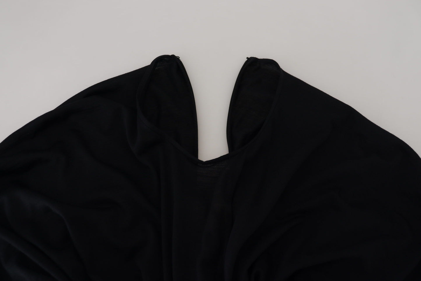 Dolce & Gabbana Abito midi in lana con tubino nero