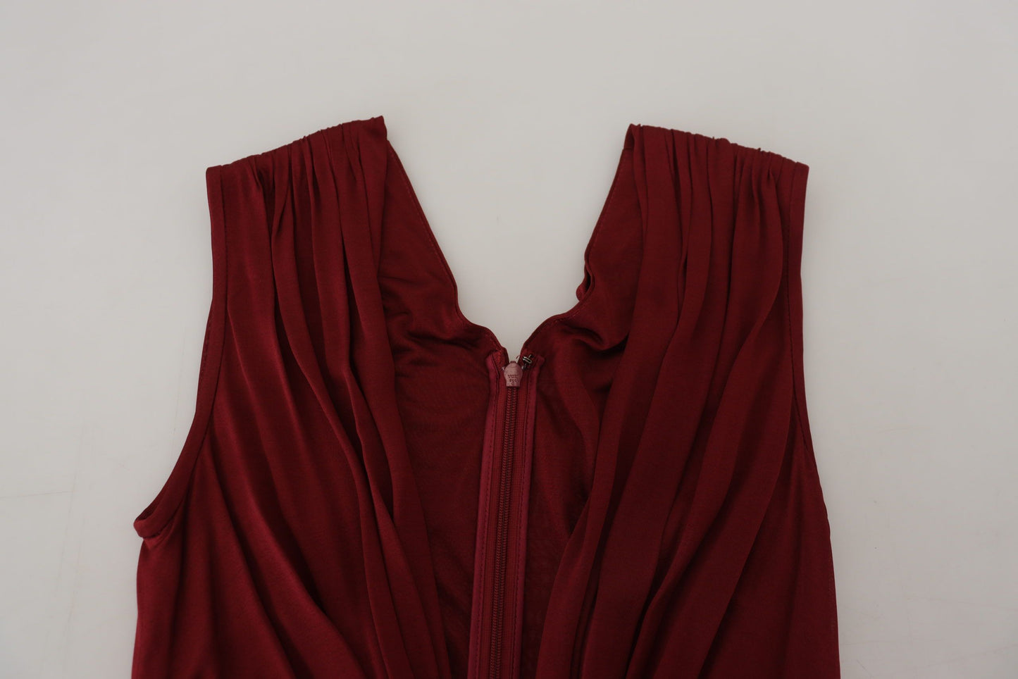 Dolce & Gabbana Bordeaux Silk Stretch Top Vest Blusa