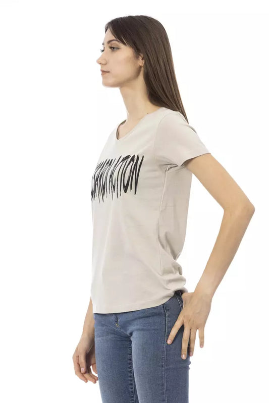 Trussardi Action Beige Cotton Top Donna