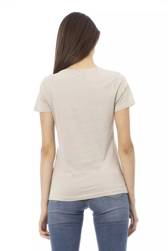 Trussardi Action Beige Cotton Top Donna
