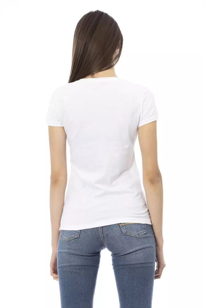 Top da donna Trussardi Action in cotone bianco