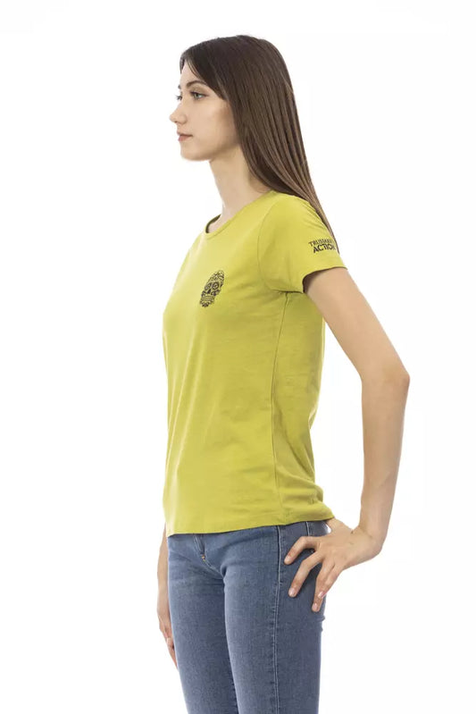 T-shirt da donna in cotone verde Trussardi Action