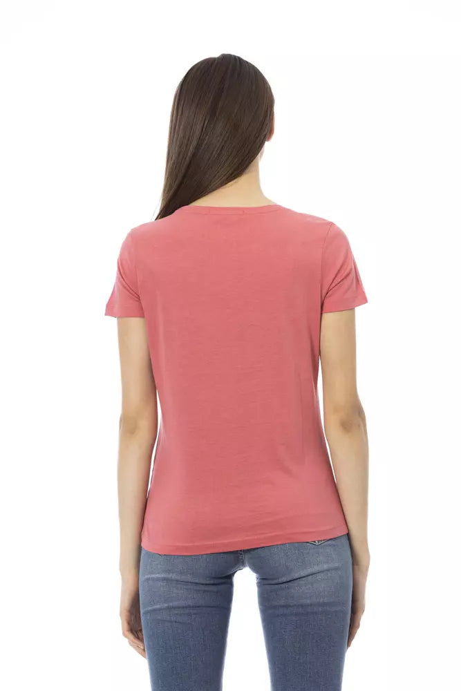 Top e t-shirt in cotone fucsia Trussardi Action