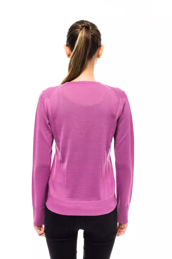 Maglione da donna in lana multicolore Montana Blu