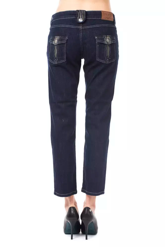 Jeans Capri da donna in cotone blu Fever di Ungaro