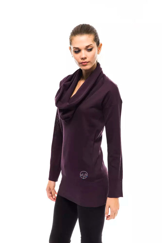 Maglione da donna in lana viola Montana Blu