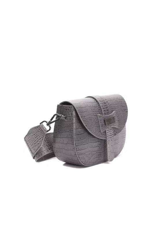 Borsa a tracolla da donna in pelle grigia Pompei Donatella