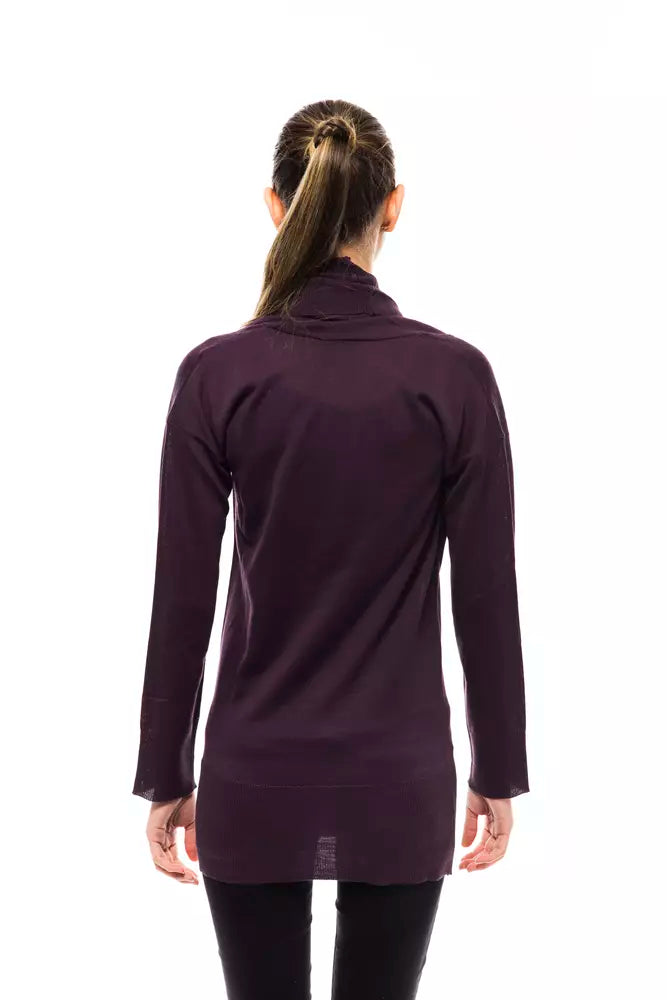 Maglione da donna in lana viola Montana Blu