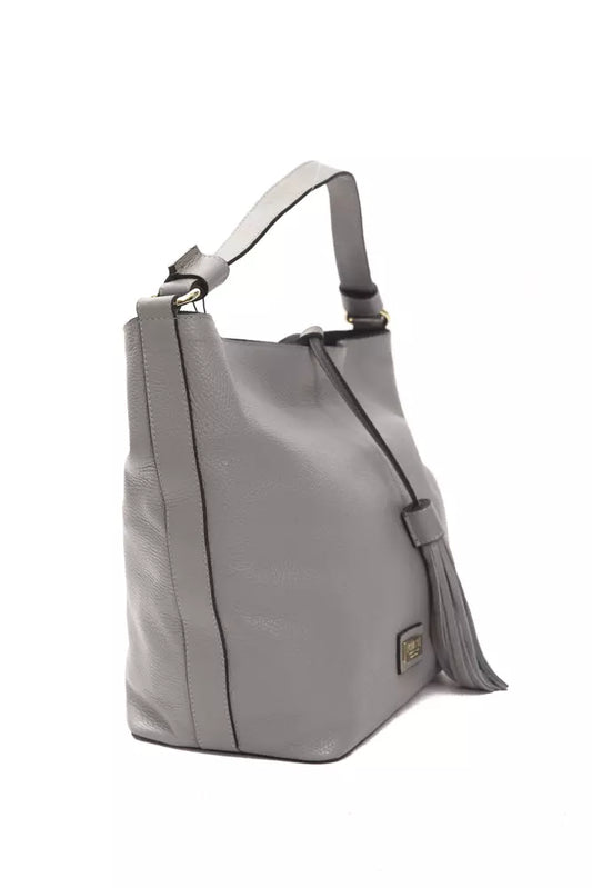 Borsa a tracolla da donna in pelle grigia Pompei Donatella