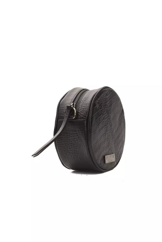 Borsa a tracolla da donna in pelle nera Pompei Donatella
