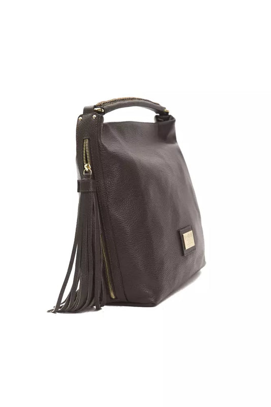 Borsa a tracolla da donna in pelle marrone Pompei Donatella