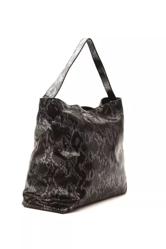 Borsa a tracolla da donna in pelle grigia Pompei Donatella