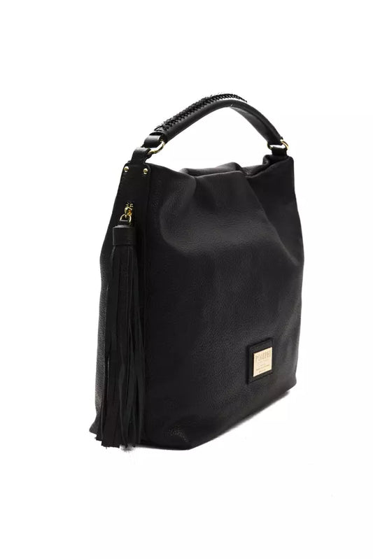 Borsa a tracolla da donna in pelle nera Pompei Donatella