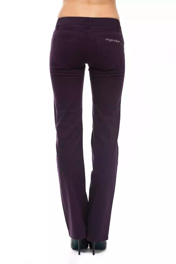Jeans da donna in cotone viola Ungaro Fever