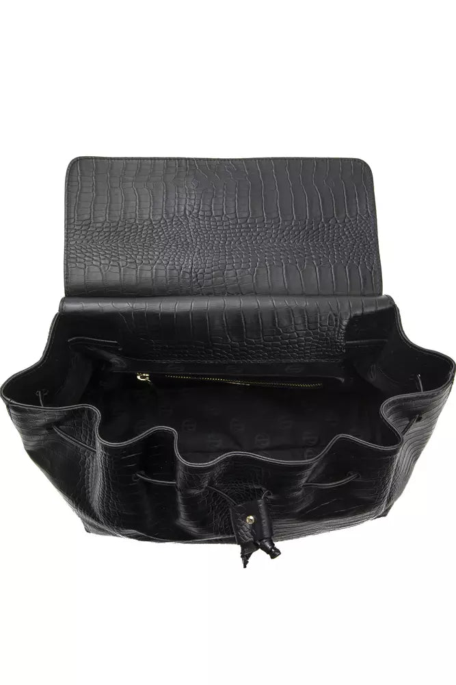 Borsa a tracolla da donna in pelle nera Pompei Donatella