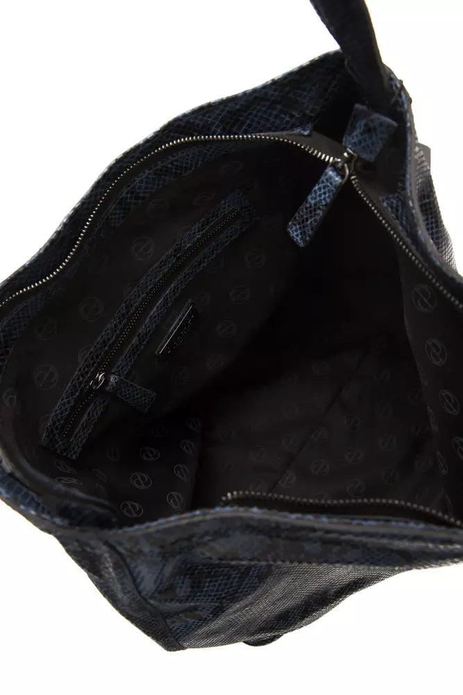 Borsa a tracolla da donna in pelle blu Pompei Donatella