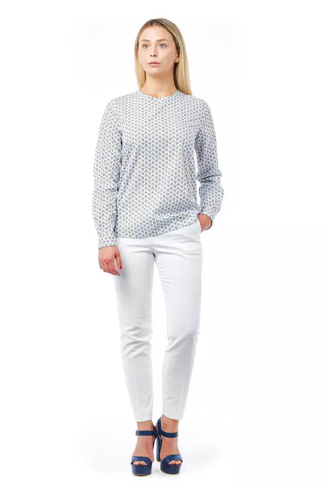 Blusa da donna in cotone bianco Bagutta
