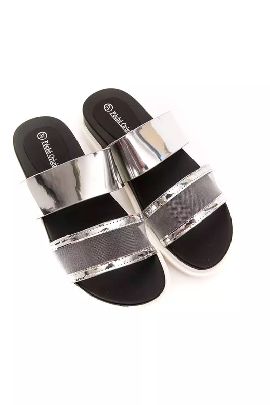 Sandalo da donna in polietilene argento originale Péché