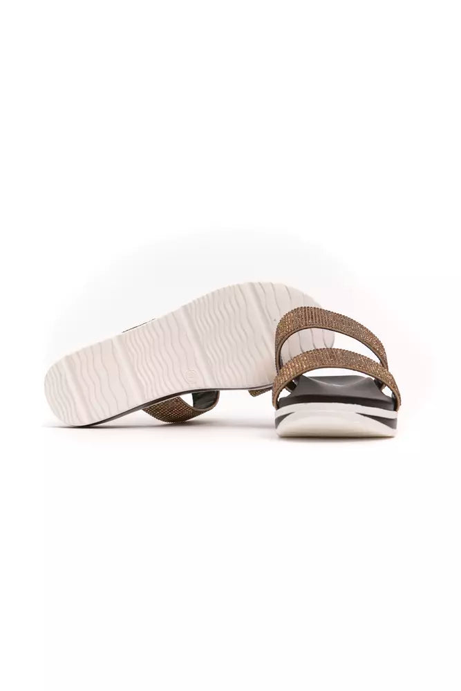Sandalo da donna Péché Original in tessuto beige
