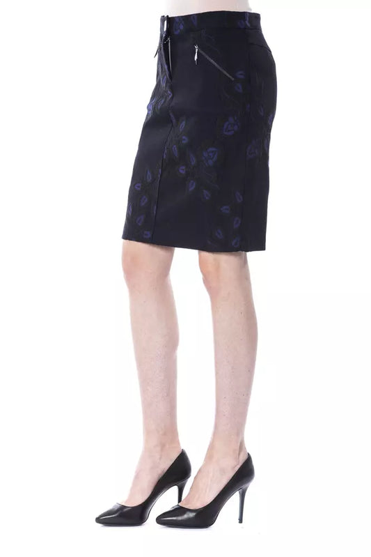 Gonna da donna in cotone blu BYBLOS