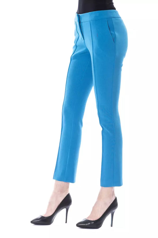 Pantaloni skinny da donna BYBLOS in poliestere azzurro