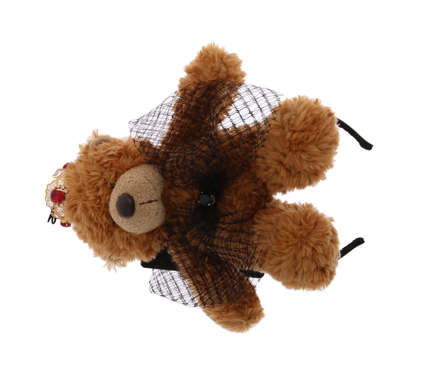 Dolce & Gabbana Teddy Bear Gold Crystal Crown Tiara Diadema Fascia per Capelli