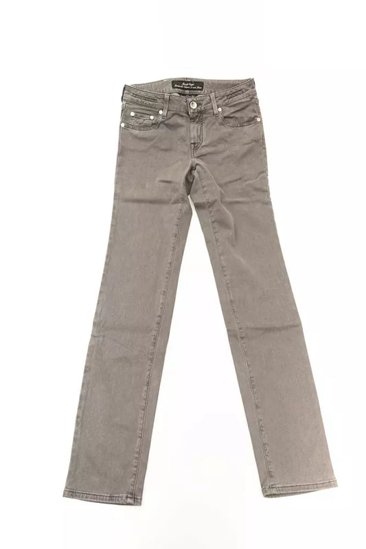 Jeans da donna in cotone grigio Jacob Cohen