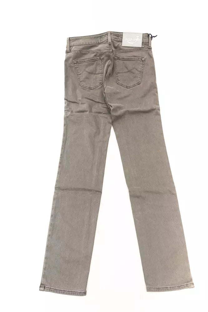 Jeans da donna in cotone grigio Jacob Cohen