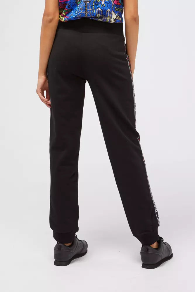 Pantaloni della tuta da donna in cotone nero Custo Barcelona