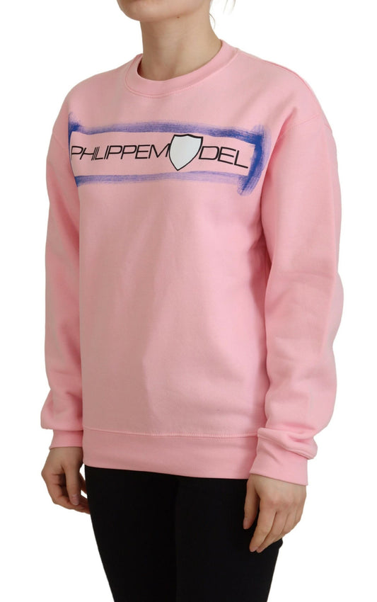 Maglione pullover a maniche lunghe stampato rosa Philippe Model