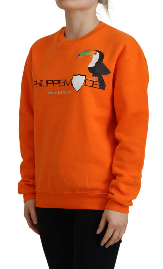 Maglione pullover a maniche lunghe stampato arancione Philippe Model