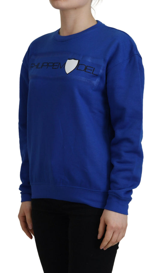 Maglione pullover a maniche lunghe stampato blu Philippe Model