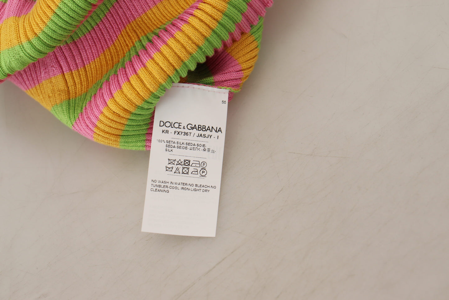 Dolce & Gabbana Canotta in seta multicolore