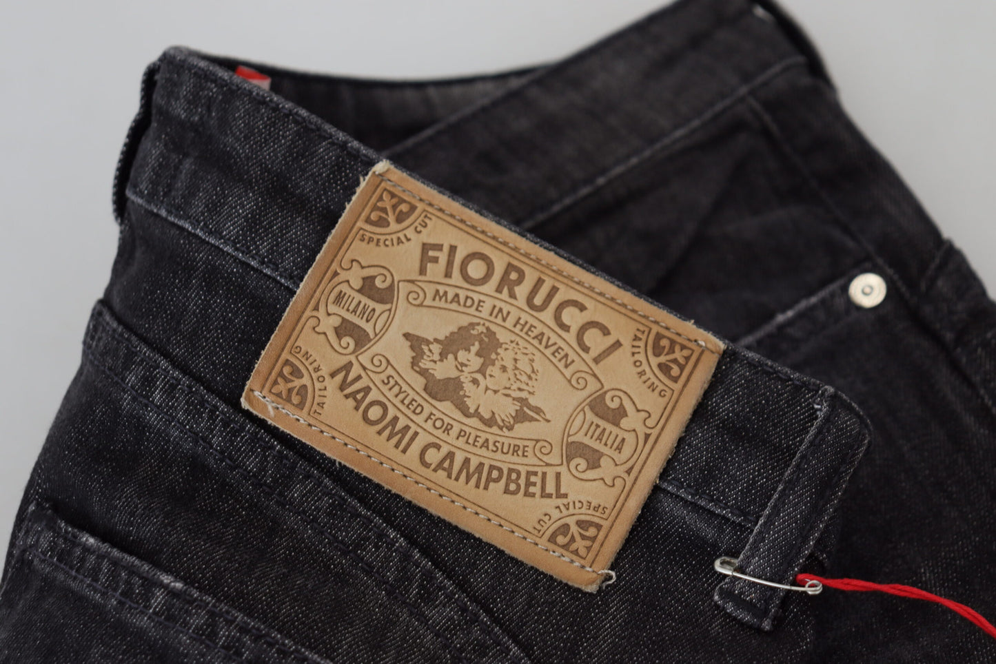 Jeans casual skinny a vita bassa in cotone nero Fiorucci da donna